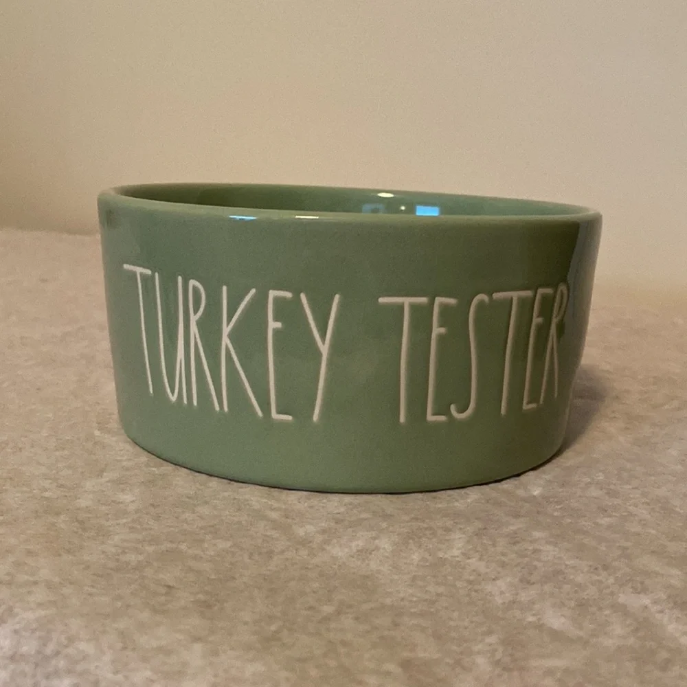 Rae Dunn TURKEY TESTER dog dish